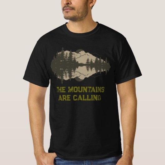 山が呼んでいるヴィンテージキャンプTシャツ Tシャツ (正面)