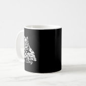 山が呼んでいる スノーボード 面白い 猫 メンズ コーヒーマグカップ (正面左)