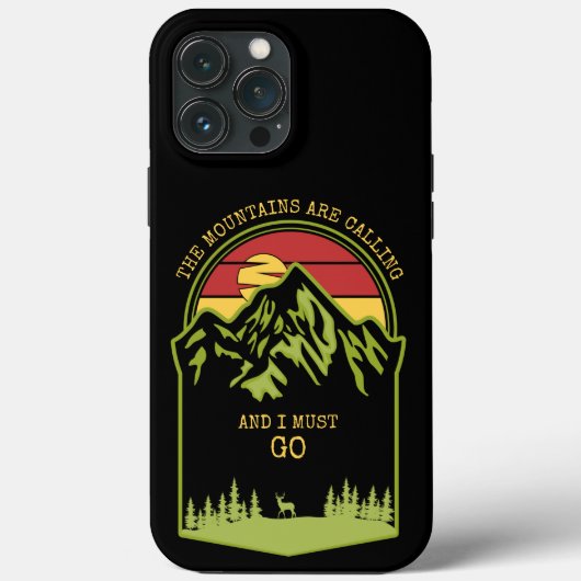 山が呼んでいる 森の夕焼け 鹿 Case-Mate iPhoneケース (裏面)