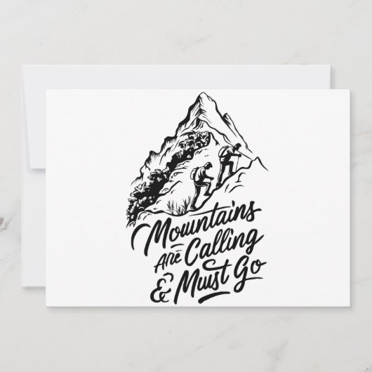 山が呼んでいる、私は行かなければ 招待状 (正面)