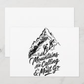 山が呼んでいる、私は行かなければ 招待状 (正面/裏面)