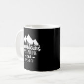山が呼んでいる、行かねば コーヒーマグカップ (正面左)