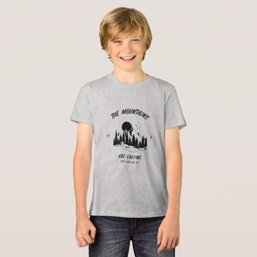 山が呼んでいる、行こう。 トライブレンドTシャツ (正面全面)