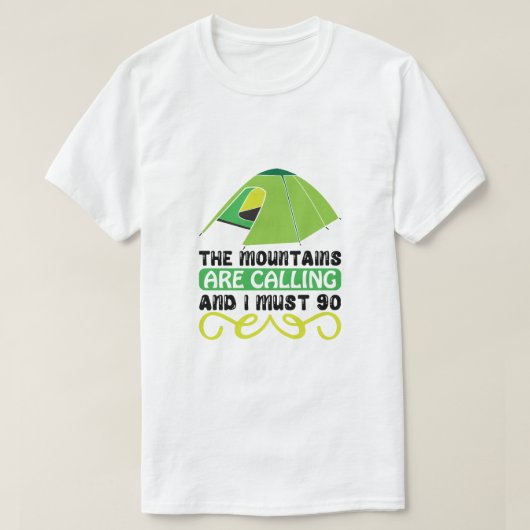 山が呼んでいる Tシャツ (デザイン正面)
