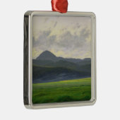 山が多い景色 メタルオーナメント (右)