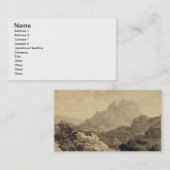 山が多い景色、c.1780 (灰色および茶色の洗浄 名刺 (正面/裏面)