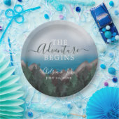 山が海に出会う冒険結婚の始まり ペーパープレート (パーティー)