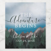 山が海に出会う冒険結婚の始まり ワインラベル (シングルラベル)