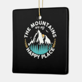 山が私の幸せな場所 セラミックオーナメント (左)