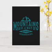 山が語る 面白いハイキング ハイカー 旅人 カード (黄色い花)