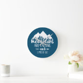 山が鳴っているから行かなけりゃならぬ ラウンド壁時計 (ホーム)