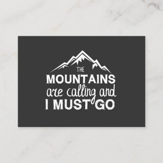 山が鳴っているから行かなけりゃならぬ 名刺 (正面)