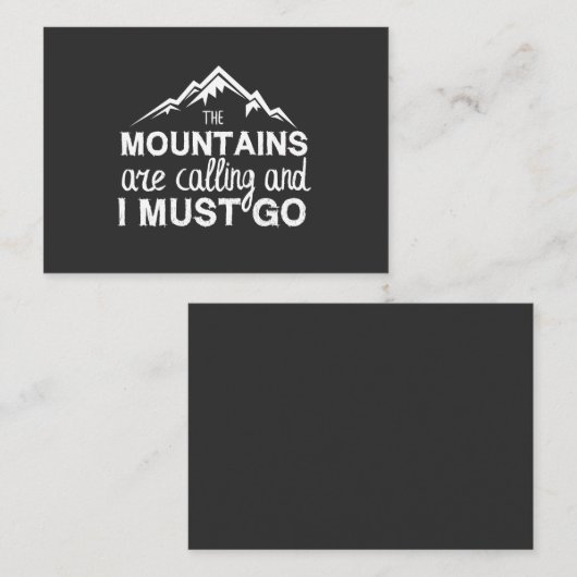 山が鳴っているから行かなけりゃならぬ 名刺 (正面/裏面)