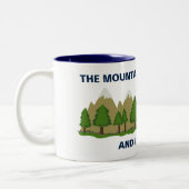 山が鳴っている ツートーンマグカップ (左)