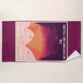 山が鳴っている ビーチタオル (正面)