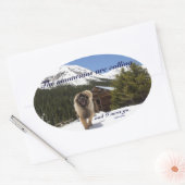 山が鳴っている 楕円形シール (封筒)