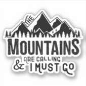 山が鳴って行かなくちゃ シール (正面)