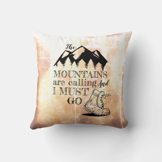 山が鳴って行かなければならぬ素朴 クッション (裏面)