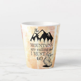 山が鳴って行かなければならぬ カフェラテマグ