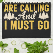 山が鳴って行かなければならぬ キッチンタオル (折り畳み)