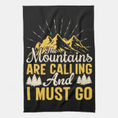 山が鳴って行かなければならぬ キッチンタオル (縦)