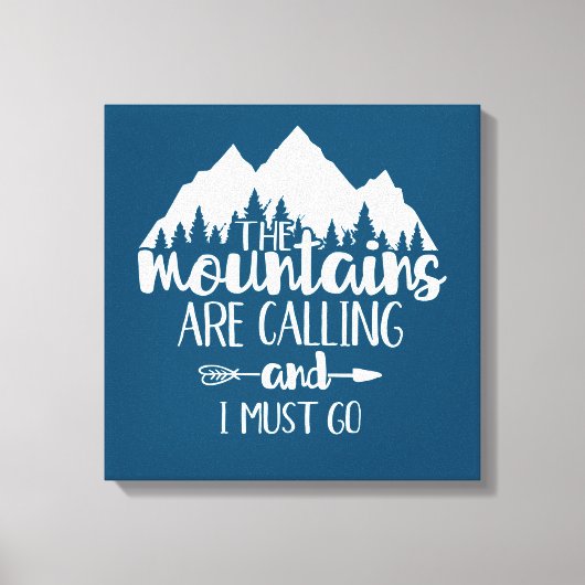 山が鳴って行かなければならぬ キャンバスプリント (正面)