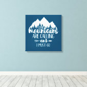 山が鳴って行かなければならぬ キャンバスプリント (インサイチュ (ウッドフロア))