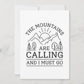 山が鳴って行かなければならぬ サンキューカード (正面)