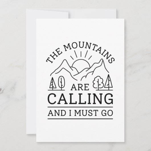 山が鳴って行かなければならぬ サンキューカード (正面)