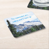 山が鳴って行かなければならぬ スクエアペーパーコースター (アングル)