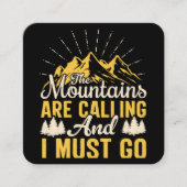 山が鳴って行かなければならぬ スクエア名刺 (正面)