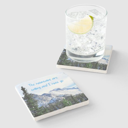 山が鳴って行かなければならぬ ストーンコースター (横)