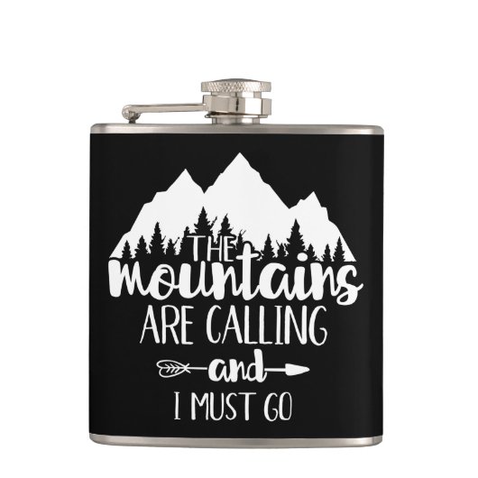 山が鳴って行かなければならぬ フラスク (正面)