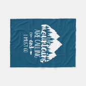 山が鳴って行かなければならぬ フリースブランケット (正面(横))