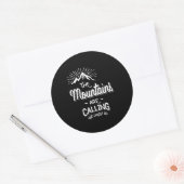 山が鳴って行かなければならぬ ラウンドシール (封筒)