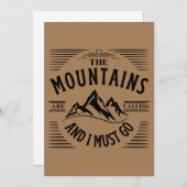 山が鳴って行かなければならぬ 招待状 (正面/裏面)