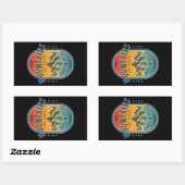 山が鳴って行かなければならぬ 長方形シール (シート)