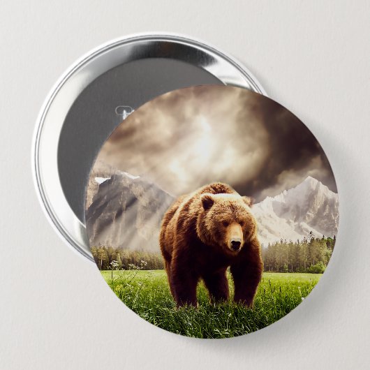 山くま 缶バッジ (正面&裏面)