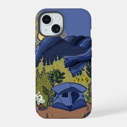 山でのキャンプ Case-Mate iPhoneケース iPhone 15ケース (裏面)