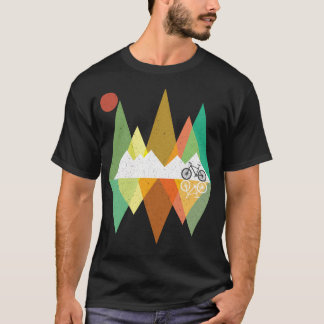 山でのマウンテンバイク Tシャツ