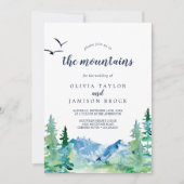 山での挙式にご参加ください デスティネーションウェディング 招待状 (正面)