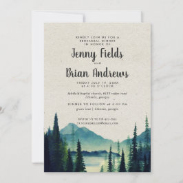 山での結婚式のリハーサルディナー