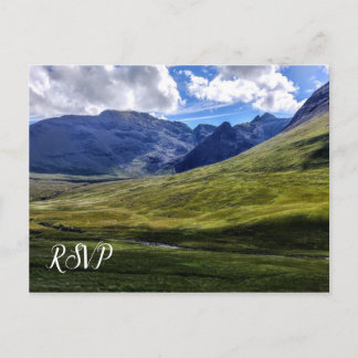 山での結婚式の出欠確認 インビテーションポストカード