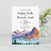 山での結婚式招待状（披露宴続く）, 披露宴が続きます 招待状 (スタンド正面)