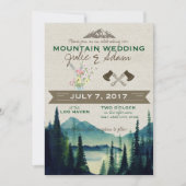 山での結婚式／パーティーの招待状 招待状 (正面)