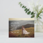 山での結婚式 フォトウェディング 案内ポストカード (スタンド正面)