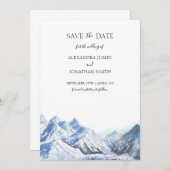 山での結婚式　保存日付のお知らせ 招待状 (正面/裏面)