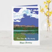 山での良い日/パーソナライズされた誕生日 カード (黄色い花)