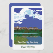 山での良い日/パーソナライズされた誕生日  シーズンカード (正面/裏面)