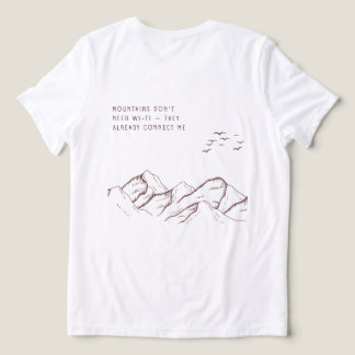 山でオフライン - デジタル断食 トライブレンドＴシャツ